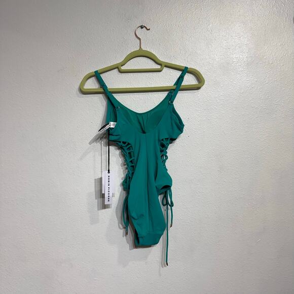 Robin Piccone Iceberg Aubrey Lace Up One Piece Sz 4 NWT - Picture 10 of 13